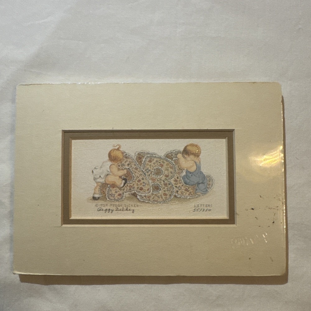 Peggy Dickey Print Signed Limited Edition 55/350 "Letters" 1989